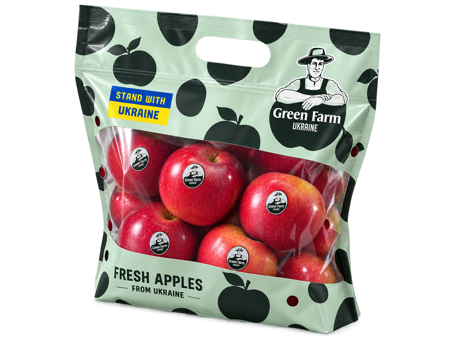 Green Farm apple bag